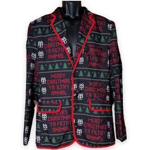 Holiday Blazer Merry Christmas Ya Filthy Animal “Home Alone” Men’s M 38-40